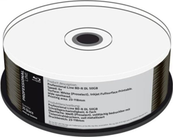 50 Mediarange Bluray BDR DL Double Layer 50GB 270 min Printable 6x cakebox MR510 características
