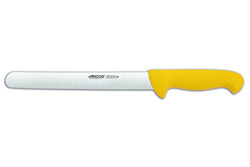 Cuchillo de fiambre Arcos Colour - Prof  294900  de acero inoxidable y mango ergonómico - Amarillo características