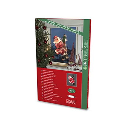 LED Fensterbild Fenstersilhouette kletternder Weihnachtsmann Konstsmide 2856-010