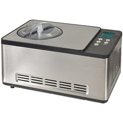 KitchenChef ICE-1530PRO - Heladora (Compresor de helados, 1,65 L, 150W, 20 min, 2 senos, LCD, Negro, Acero inoxidable) precio
