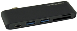 LC Power LC-HUB-C-MULTI-2A USB 3.0 Hub & Kartenleser - Stroke - 5 Gbps Amount precio