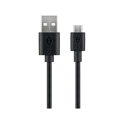 micro-USB Datenkabel (USB-A -> micro USB B); DAT micro-USB 1,0m schwarz