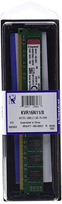 Kingston 8 GB DIMM 1600 MHz PC3-12800 DDR3 SDRAM Memory (KVR16N11/8)