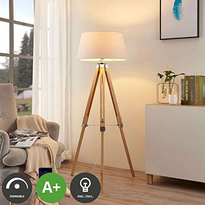 Lindby Smart lámpara de 3 pies LED Alessa, app RGB