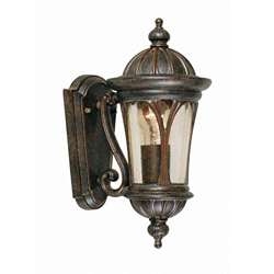 New England 1 Light Outdoor Wall Light Size: Small Weathered Bronze  características
