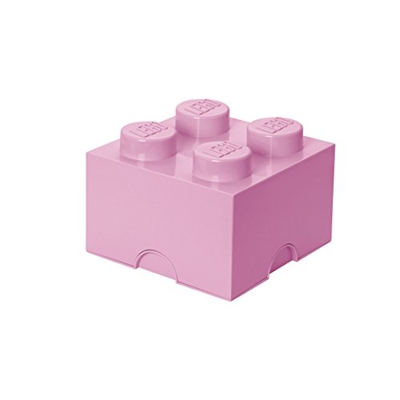 LEGO STORAGE BRICK BOX 4 KNOBS KIDS CHILDRENS BEDROOM PLAYROOM VARIOUS COLOURS