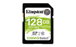 Kingston 128GB 80MB/s Canvas Select UHS-I SDXC Tarjeta de Memoria precio