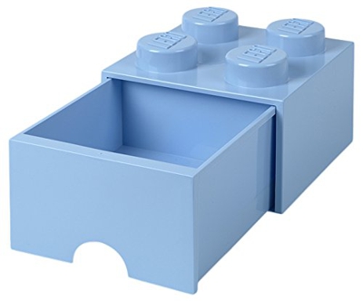 Ladrillo de almacenamiento LEGO (4 espigas) - 1 cajón - Azul real
