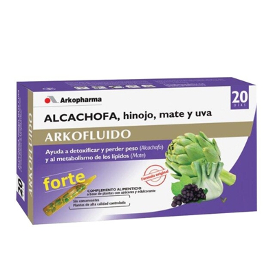 Arkopharma - Ampollas Alcachofa Con Hinojo, Mate Y Uva
