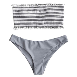 ZAFUL Traje de Baño Bikini Bandeau con Relleno a Rayas Mujer 2019 Verano precio