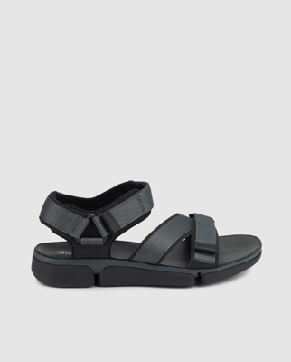 Clarks - Sandalias De Hombre De Color Negro Con Cierre De Velcros