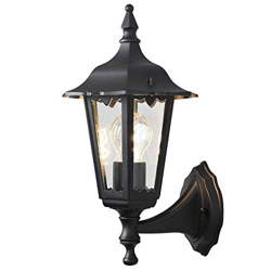 Aplique de pared ext. Firenze S brazo abajo, negro en oferta