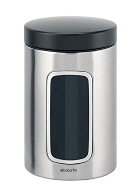 Tarro con ventana Brabantia 1,4 L Acero inoxidable