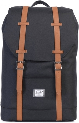 Herschel - Mochila Retreat Mid-Volume Unisex En Negro Con Asas Regulables