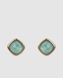 Adore - Pendientes Rosados Con Swarovski Verde en oferta