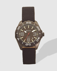 Pontina - Reloj De Hombre De Lona Marrón en oferta
