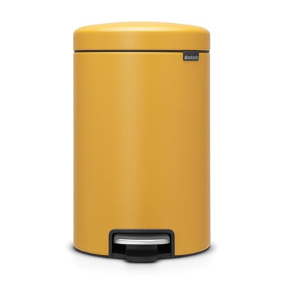 Brabantia Cubo de Pedal Newicon 12 Mineral Amarillo Mostaza Sostenible Basura