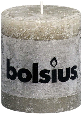 Bolsius Vela del Pilar Rústica 80 x 68 mm 6 Piezas Guijarro Gris