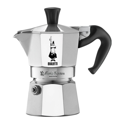 Moka Express 0,06 L Aluminio, Negro, Cafetera espresso