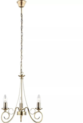 Lámpara colgante TRUNCATUS, latón antig., 3 llamas en oferta