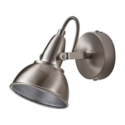 Wandleuchte Julin Spot Strahler Nickel Lampenwelt Vintage Wandlampe Verstellbar en oferta