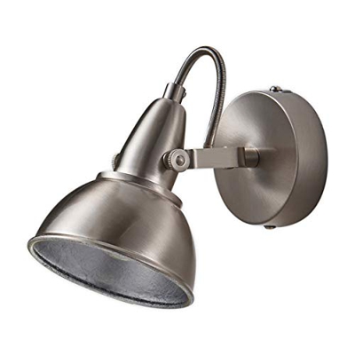 Wandleuchte Julin Spot Strahler Nickel Lampenwelt Vintage Wandlampe Verstellbar