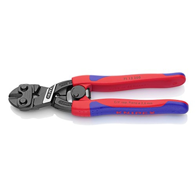 Knipex 71 12 200 TPF Comercial 0007656640200-Cortapernos (Acero eléctrico de Cromo-vanadio, milimetros), 200 mm
