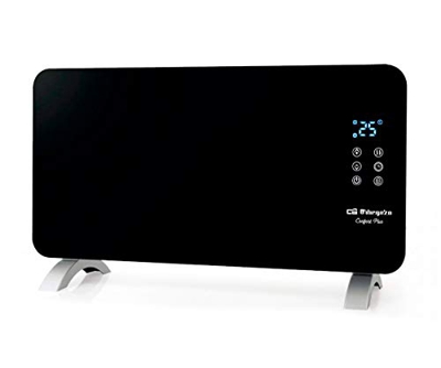 Radiador Orbegozo Reh-2060 Negro 2000w con Panel Radiante de Cristal Templado