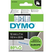 DYMO Schriftband 12 mm x 7 m blau auf weiß