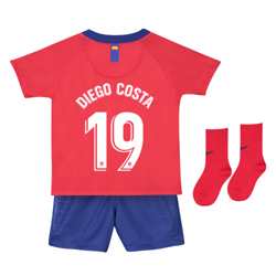 Conjunto de la 1ª equipación Stadium del Atlético de Madrid 2018-19 - Bebé dorsal Diego Costa 19 en oferta