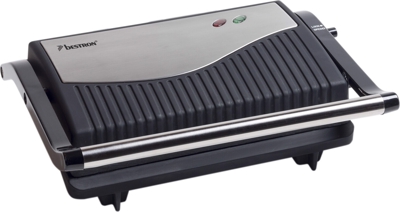 Plancha grill Bestron, 750 W Plateado y Negro Acero Inoxidable APG150