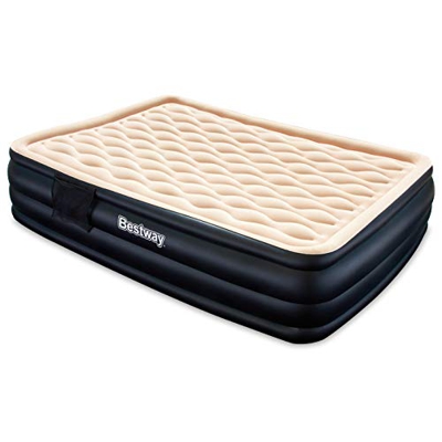 Bestway - Cama Hinchable Flocada Doble Dreamair Premium + Hinchador Eléctrico