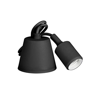 Colgante de silicona E27 60w negro (98,4 cm) EDM