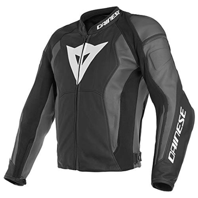 Chaqueta DE Cuero Hombre DAINESE Nexus Negro-Negro-Ebony TAMAÑO 54