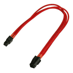 Nanoxia 4-Pin P4 Verlängerung, 30 cm, roter Einzelsleeve Lüfter Kabel Fan Kühler en oferta