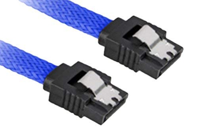 Sharkoon Cable SATA 3 180°, 7 pines, 0.3 m, Azul