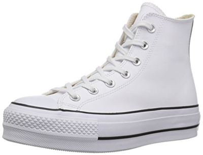 Converse Chuck Taylor All Star Lift Leather High Top White, Black