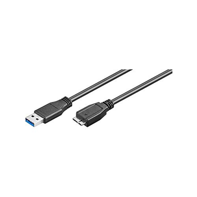 Cable USB 3.0 micro B macho 1 M Negro