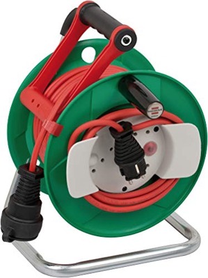 Brennenstuhl 1148370 Garant - Carrete alargador de cable para jardín (25 m, AT