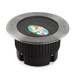 Foco de suelo emp. LED 18 cm Ø GEA c/ cambio color características