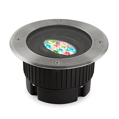 Foco de suelo emp. LED 18 cm Ø GEA c/ cambio color