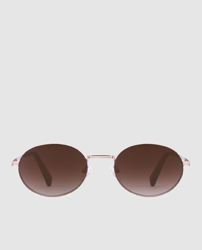 Hawkers - Gafas De Sol Unisex Ovaladas Con Montura Metálica Y Lentes Marrones en oferta