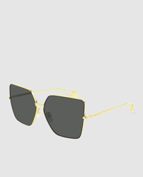 Gucci - Gafas De Sol De Mujer Mariposa Oversized De Metal Dorado características