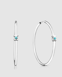 Tous - Pendientes Grandes Super Power De Plata Con Cerámica en oferta