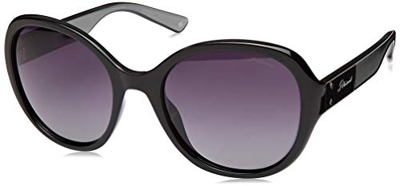 Polaroid - Gafas De Sol De Mujer Redondeadas En Negro Con Lente Gris