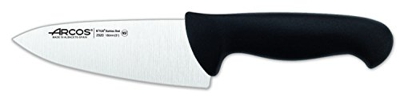 Cuchillo de cocinero Arcos Colour - Prof  292025 de acero inoxidable y mango ergonómico - Negro