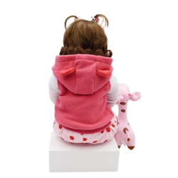 23in Reborn Baby Rebirth Doll Kids Gift Material de tela Cuerpo características