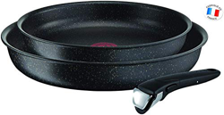 Tefal St Ingenio 5 Authentic Non-Stick inducción - Juego de 2 sartenes y 1 Mango, Aluminio, Negro, 35 x 31 x 8 cm características