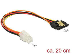 Delock 85519 0.2 m P4 4-pin SATA 15-pin Male connector / Female precio