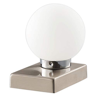 Lámpara de mesa Naomi con esfera de vidrio